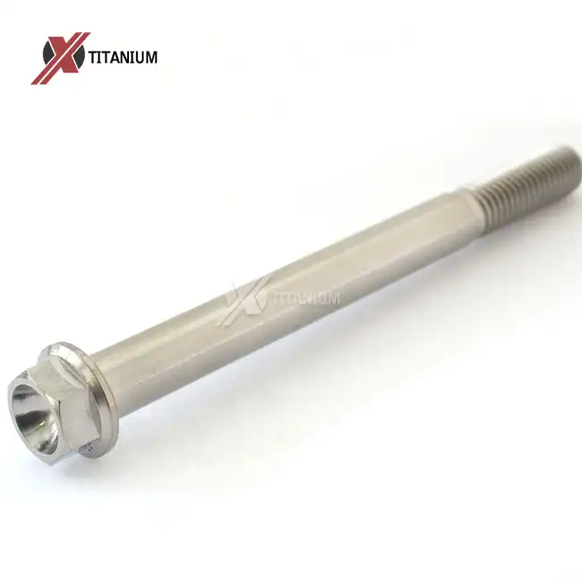 m8 x 95mm titanium hex head flange bolt